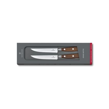 Victorinox - Conjunto de 2 facas de bife GRAND MAITRE, lâmina 12 cm, cabo em bordo