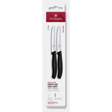 Victorinox - Conjunto de 2 facas de cozinha para legumes SWISS CLASSIC 11 cm, preto