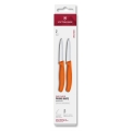 Victorinox - Conjunto de 2 facas de cozinha para legumes SWISS CLASSIC 8 cm laranja