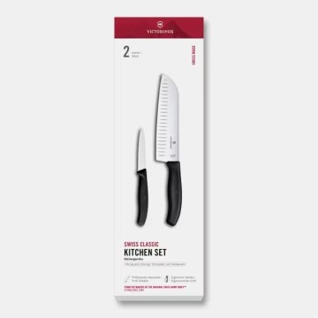 Victorinox - Conjunto de 2 facas de cozinha SWISS CLASSIC, preto