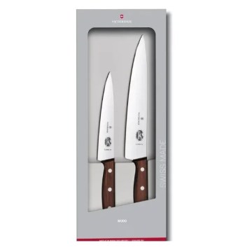 Victorinox - Conjunto de 2 facas de cozinha WOOD, em bordo