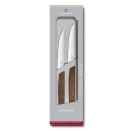 Victorinox - Conjunto de 2 facas para bife SWISS MODERN 12 cm, cabo de nogueira