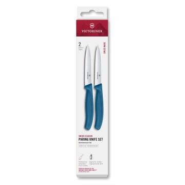 Victorinox - Conjunto de 2 facas para legumes SWISS CLASSIC 10 cm, azul