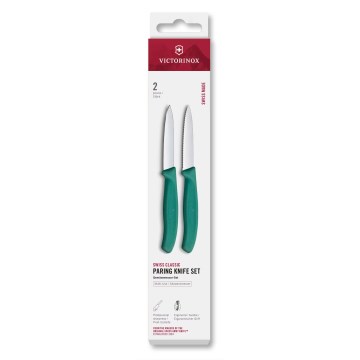 Victorinox - Conjunto de 2 facas para legumes SWISS CLASSIC 8 cm, turquesa