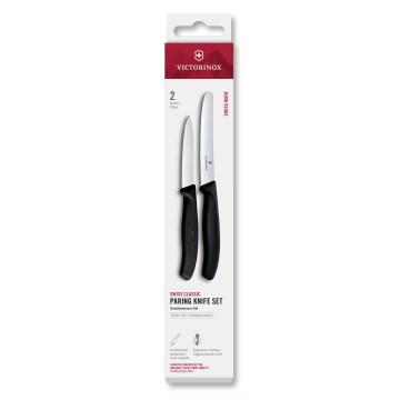 Victorinox - Conjunto de 2 facas para legumes SWISS CLASSIC, preto