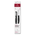 Victorinox - Conjunto de faca de cozinha com descascador SWISS CLASSIC, preto