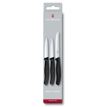 Victorinox - Conjunto de facas de cozinha para legumes 3 peças preto