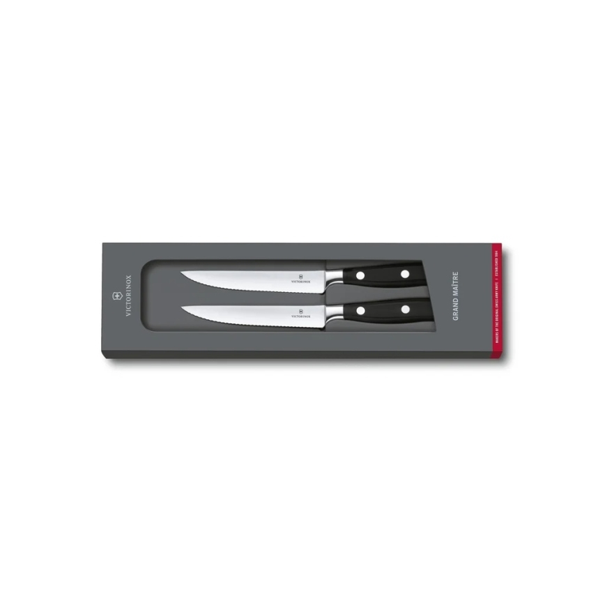 Victorinox - Conjunto de facas para bife GRAND MAITRE 12 cm, 2 peças, pretas