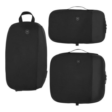 Victorinox - Conjunto de organizadores de viagem Travel Essentials, 3 peças, preto