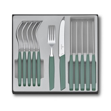 Victorinox - Conjunto de talheres SWISS MODERN, 12 peças, cor turquesa