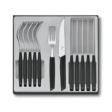 Victorinox - Conjunto de Talheres SWISS MODERN, 12 peças, preto
