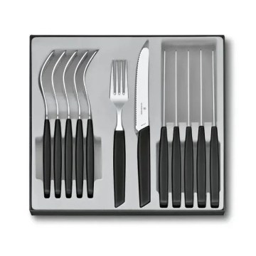Victorinox - Conjunto de talheres SWISS MODERN 12 peças preto
