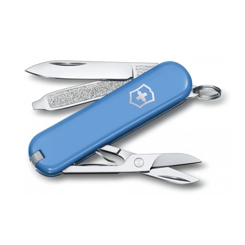 Victorinox - Faca de bolso multifuncional CLASSIC SD 5,8 cm/7 funções azul claro