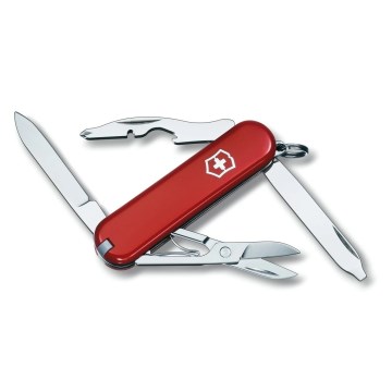 Victorinox - Faca de bolso multifuncional RAMBLER 5,8 cm/10 funções vermelho