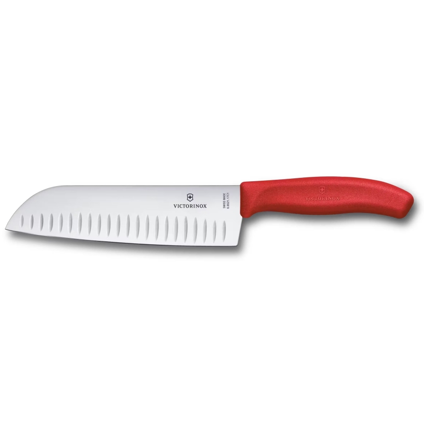 Victorinox - Faca de cozinha santoku SWISS CLASSIC 17 cm vermelha