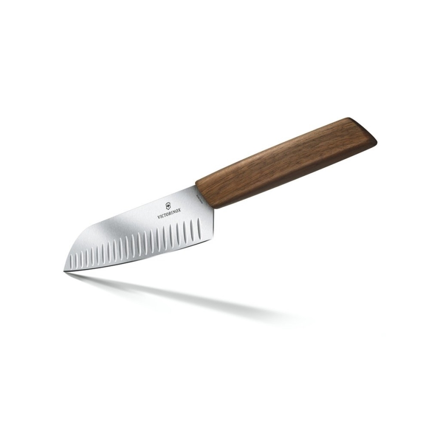 Victorinox - Faca de cozinha Santoku SWISS MODERN 17 cm, cabo em nogueira