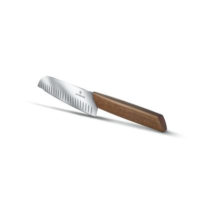 Victorinox - Faca de cozinha Santoku SWISS MODERN 17 cm, cabo em nogueira