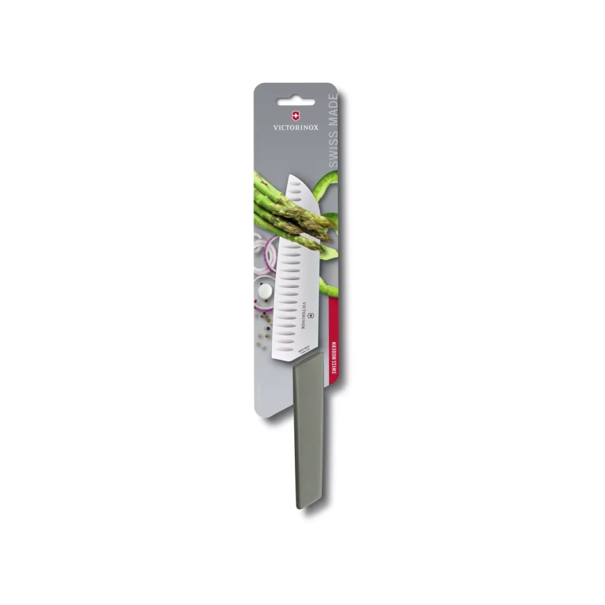 Victorinox - Faca de cozinha santoku SWISS MODERN 17 cm verde