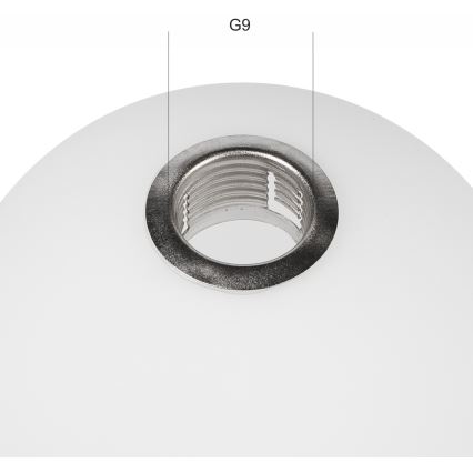 Vidro de substituição para candeeiro de teto ASTRO G9 diâmetro 12 cm