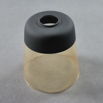 Vidro de reposição para lustre AMBER E27, diâmetro 15,5 cm — preto / bege fumê