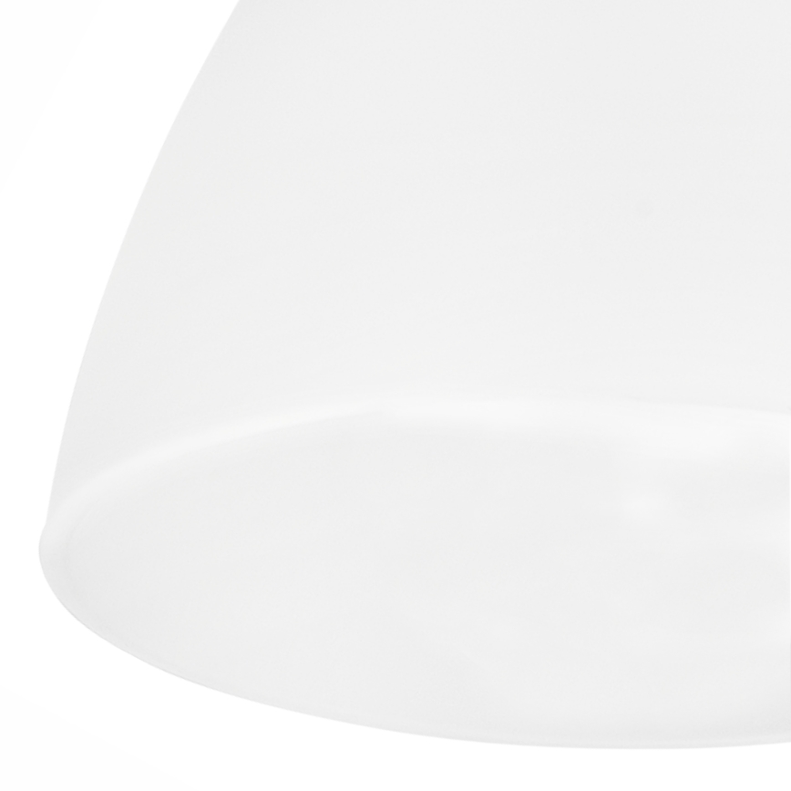 Vidro de substituição para candeeiro de teto, candeeiro de mesa, candeeiro de pé, aplique de parede e candeeiro de teto MIRANDA E27 110x130 mm branco