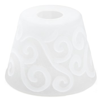 Vidro de substituição para candeeiro E27 diâmetro 15 cm branco
