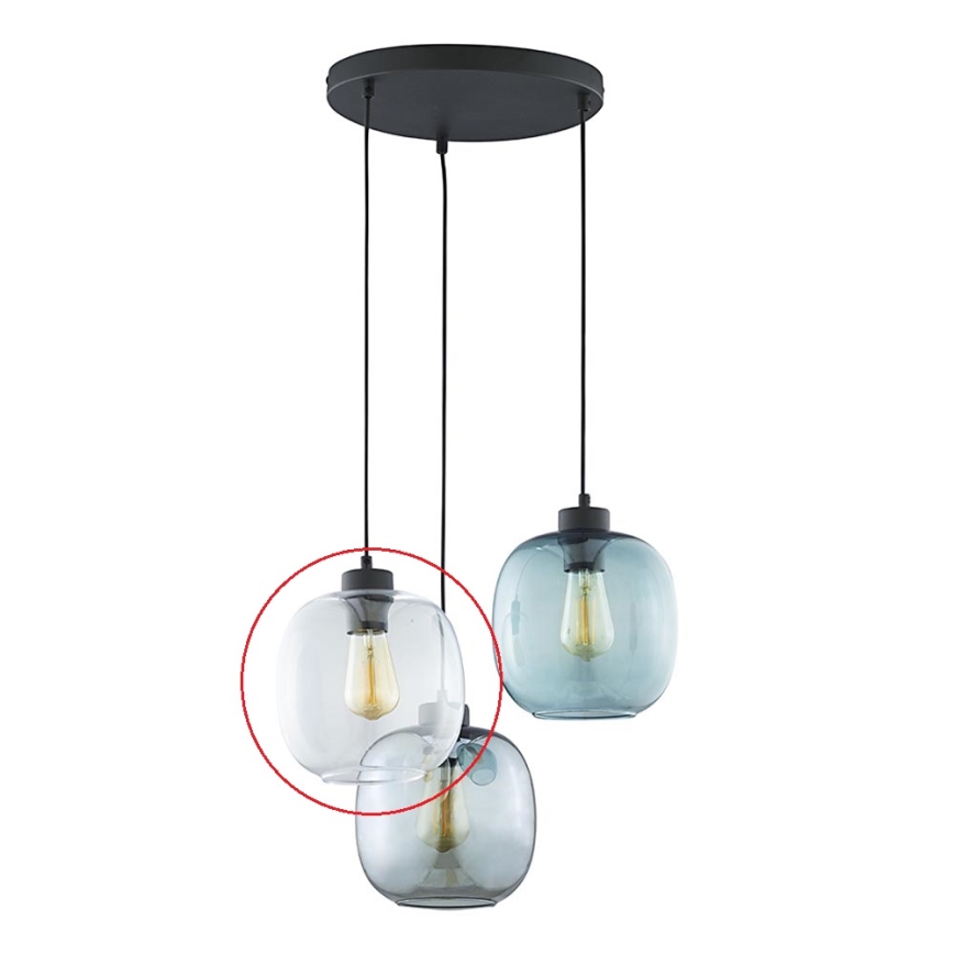 Vidro de substituição para candeeiro ELIO E27 transparente