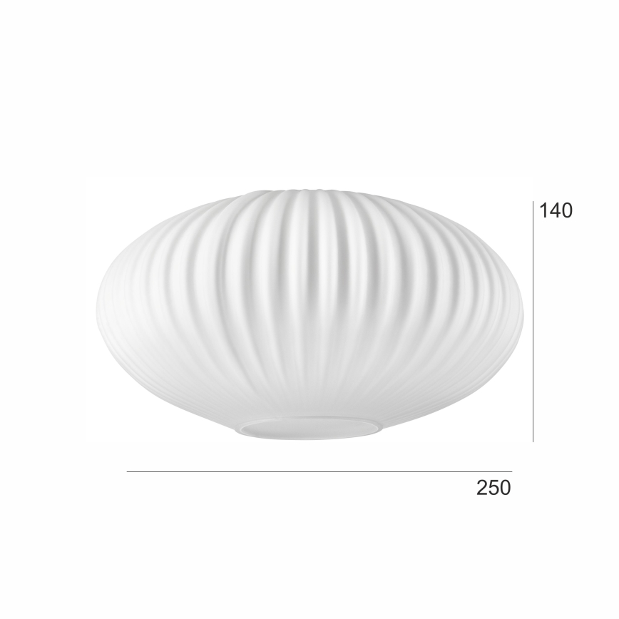 Vidro de substituição para candeeiro HARMA E27 14x25 cm branco