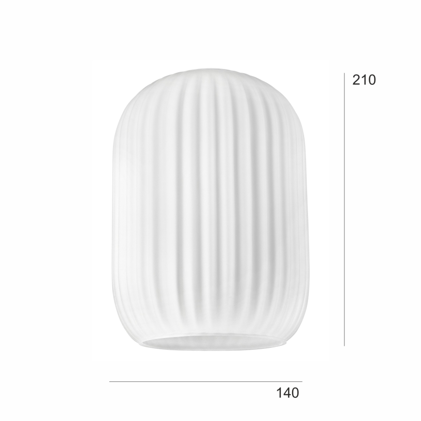 Vidro de substituição para candeeiro HARMA E27 21x14 cm branco