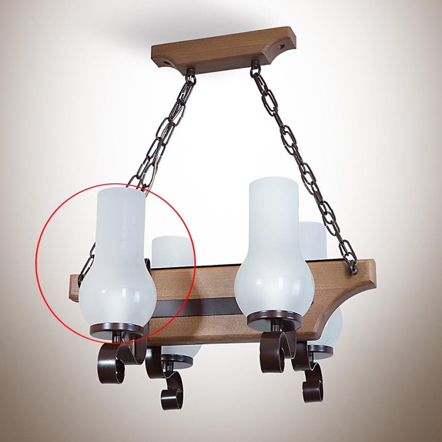 Vidro de substituição para candelabro TAVERN/COTTAGE E14 210x110 mm branco