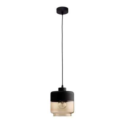 Vidro de substituição para lustre AMBER E27, diâmetro 14 cm, preto/fumê bege