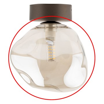 Vidro de substituição para lustre e aplique LAVA G9, bege fumado