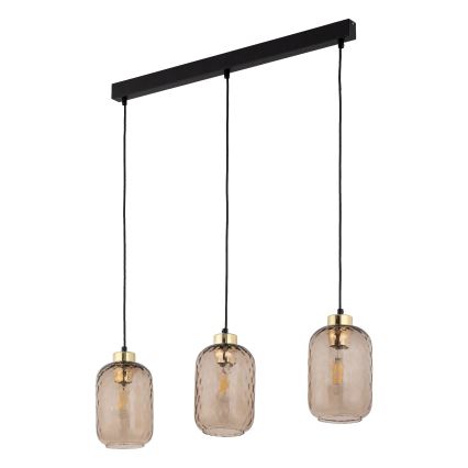 Cúpula de substituição para candeeiro de tecto e aplique PESCARA E27 Ø 14 cm castanho fumado