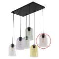 Vidro de substituição para lustre E27, diâmetro 14 cm, rosa fumê