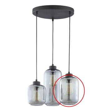 Vidro de substituição para lustre GRAFIT E27 Ø 14 cm cinzento fumê