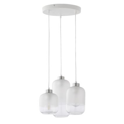 Vidro de substituição para lustre MARCO E27, diâmetro 14 cm, transparente/branco