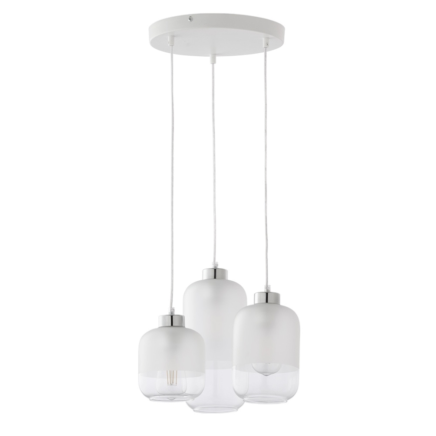 Vidro de substituição para lustre MARCO E27, diâmetro 14 cm, transparente/branco