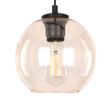 Vidro de substituição para lustre POBO E27, Ø 14 cm, bege fumê