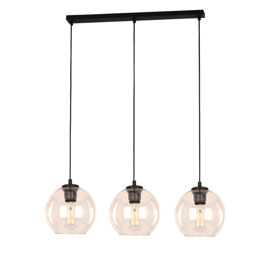 Vidro de substituição para lustre POBO E27, Ø 14 cm, bege fumê