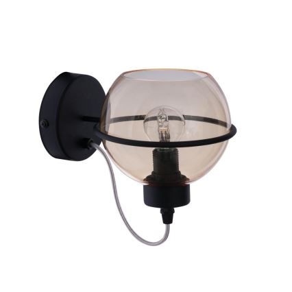 Vidro de substituição para lustre POBO E27, Ø 14 cm, bege fumê