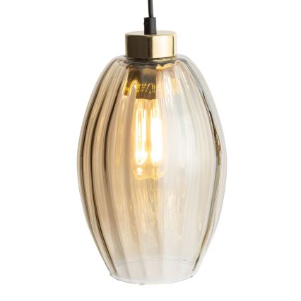 Vidro de substituição para lustre SEBO E27, diâmetro 17 cm, bege fumê