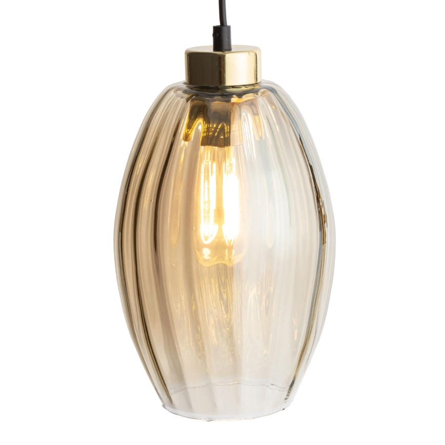 Vidro de substituição para lustre SEBO E27, diâmetro 17 cm, bege fumê