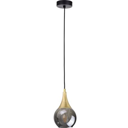 Vidro de substituição para candeeiro LACRIMA SMOKY E27 diâmetro 15 cm preto fumado