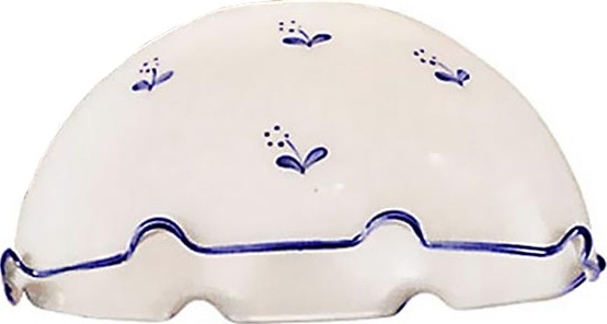 Vidro de substituição universal NONNA E27 diâmetro 20 cm branco/azul