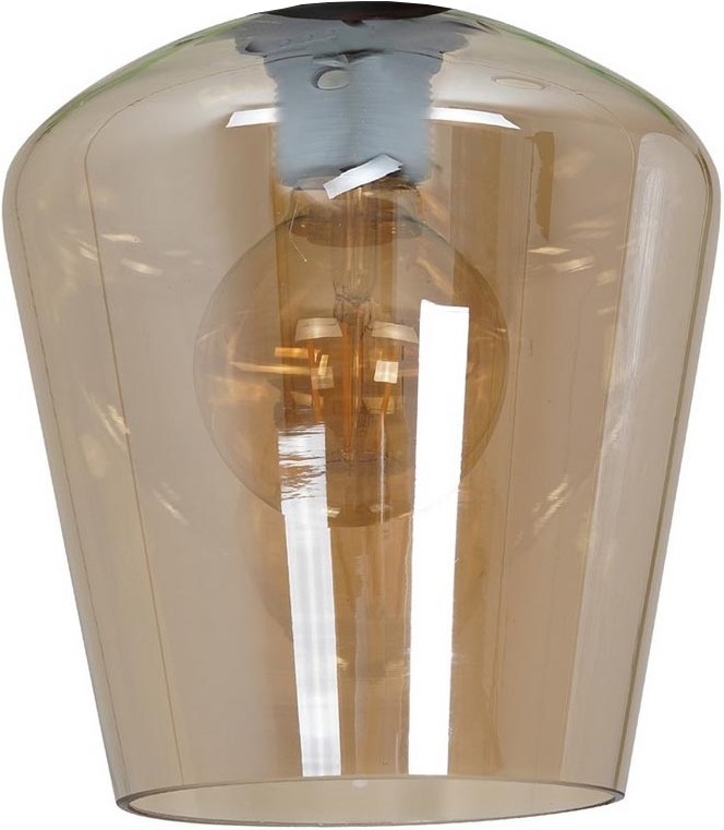 Vidro de substituição universal SANTIAGO E27 diâmetro 18 cm fumado castanho