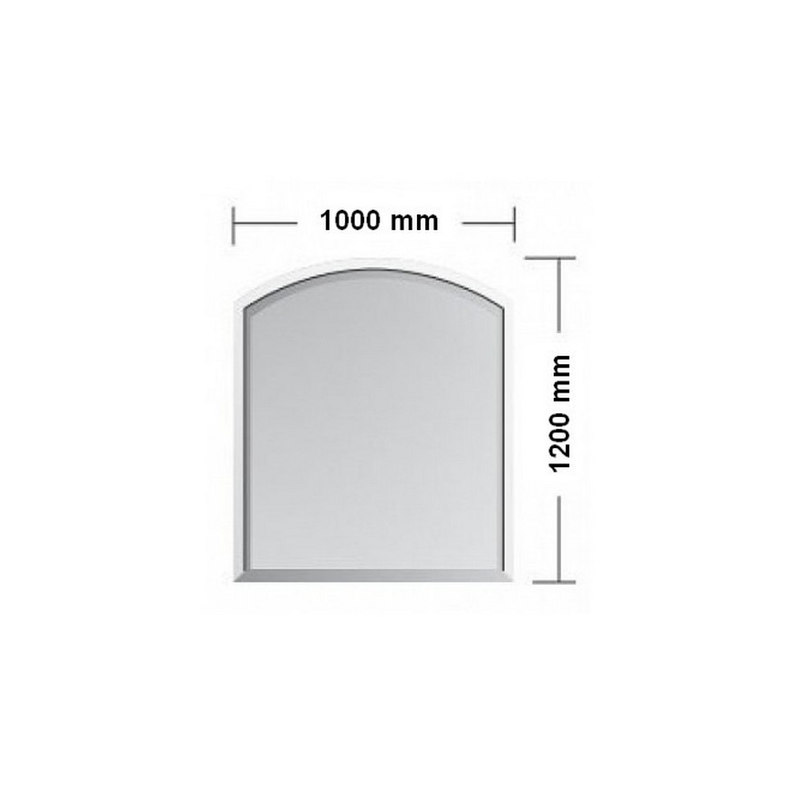 Vidro sob a lareira 1200x1000x6 mm semi-arco