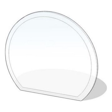 Vidro sob a lareira 1200x1050x8 mm semicircular
