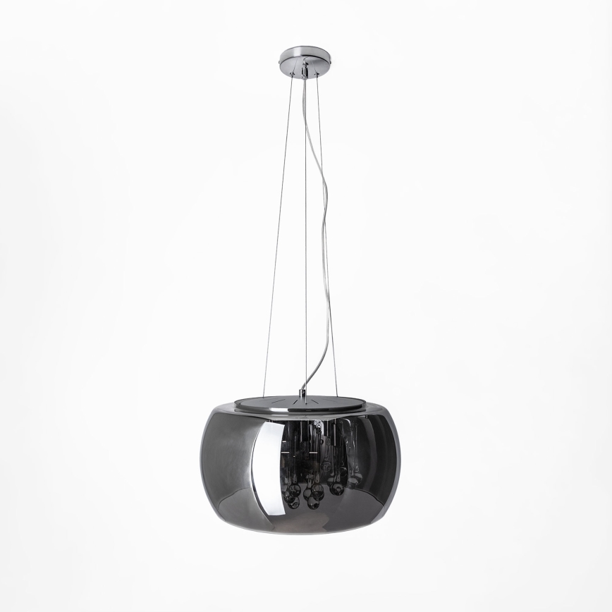 Vidro de reposição para lustre e luminária de teto G9 Ø 50 cm, cinza fumê