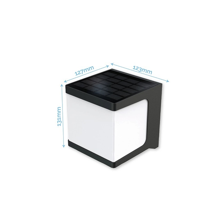 Viking - Aplique solar de parede com sensor LED/1,5W/3,7V IP54 4000K 2000 mAh