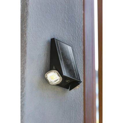 Viking - Aplique de parede solar LED regulável e flexível com sensor LED 1,3 W / 3,7 V IP44 4000 K 2000 mAh
